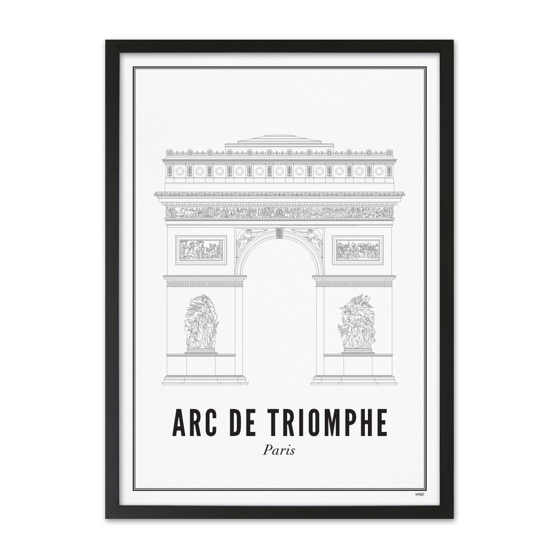 Poster von Paris - Arc de Triomphe | WIJCK.